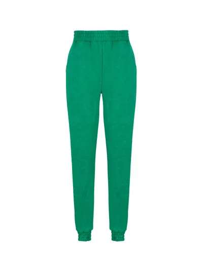 Nocturne Women's  Green Knitted Jogging Pants