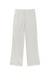 Nocturne Women's Off - White Embroidered Trousers In White