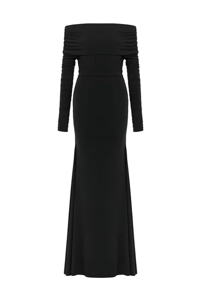 Nocturne Women's Off-the-shoulder Maxi Dress - Black