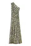 Nocturne One Shoulder Printed Maxi Dress