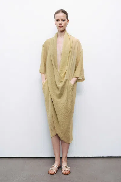 Nocturne Women's Oversized Midi Dress -light Green