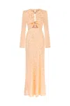 Nocturne Cut-out Long Dress In Pink/purple