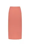 Nocturne Midi Skirt With Slits In Pink/purple