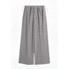 Nocturne Women's Plaid Wide-leg Drawstring Pants In Gray