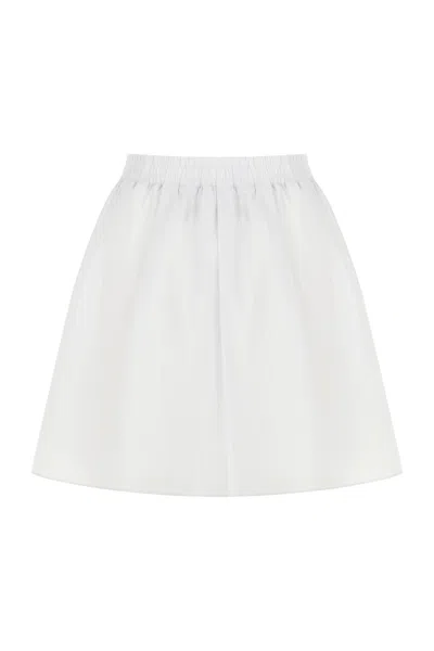 Nocturne Women's Pleated Mini Skirt-white