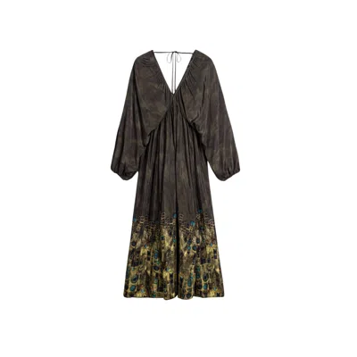 Nocturne Women's Printed Long Sleeve Maxi Dress In Multi