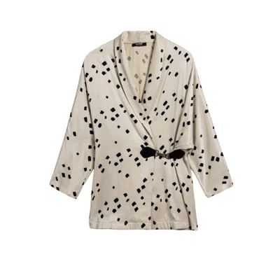 Nocturne Women's Printed Wrap Jacket In Neutral