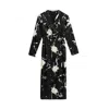 Nocturne Women's Printed Wrap Maxi Dress In Black