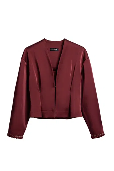 Nocturne Women's Red Hook-closure Cropped Jacket