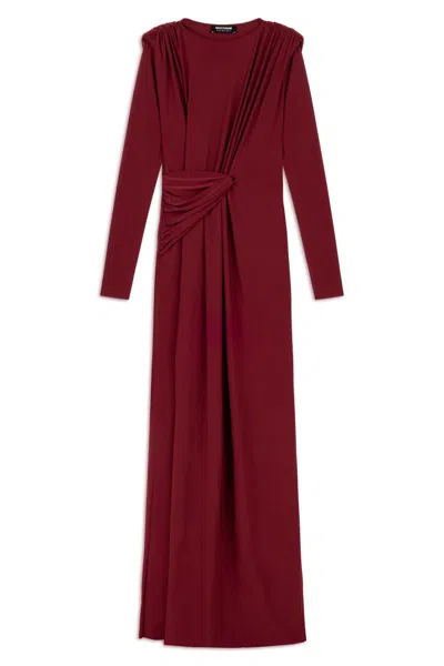 NOCTURNE WOMEN'S RED MAXI DRESS WITH TWIRL DETAIL