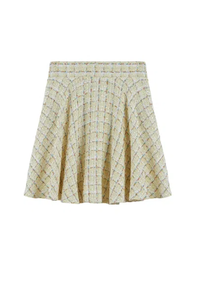 Nocturne Ruffle Tweed Mini Skirt In Multi