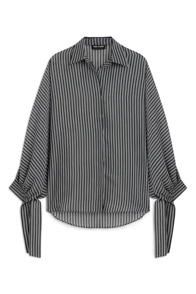 NOCTURNE WOMEN'S SHIRT WITH TIE SLEEVE DETAIL