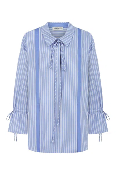 NOCTURNE WOMEN'S SHIRT WITH WOVEN LABEL DETAILS