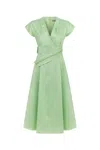 Nocturne Women's Stone Embroidered Dress-blue Green In Green