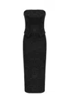 Nocturne Women's Strapless Maxi Dress - Black In Black