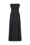 Nocturne Women's Strapless Maxi Dress -black In Black