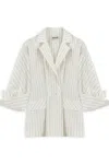 Nocturne Women's Striped Linen Jacket