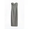 Nocturne Sweetheart Neckline Strapless Checked Midi Dress In Pattern
