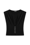Nocturne T-shirt With Agraffe Accessory Detail In Black
