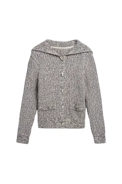 Nocturne Women's Textured Knit Cardigan In Gray