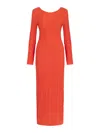Nocturne Women's Textured Long Dress In Red