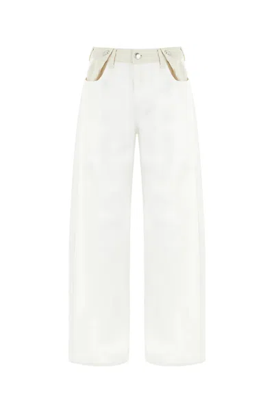 Nocturne Women's Trimmed Jeans - Off White