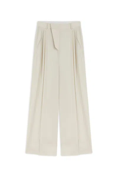 Nocturne Women's White Asymmetric Placket Detail Pants