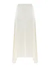 Nocturne Asymmetrical Long Skirt In White
