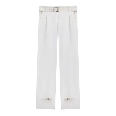 Nocturne Women's White Belt Detail Trousers