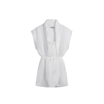 Nocturne Belted Vest In White