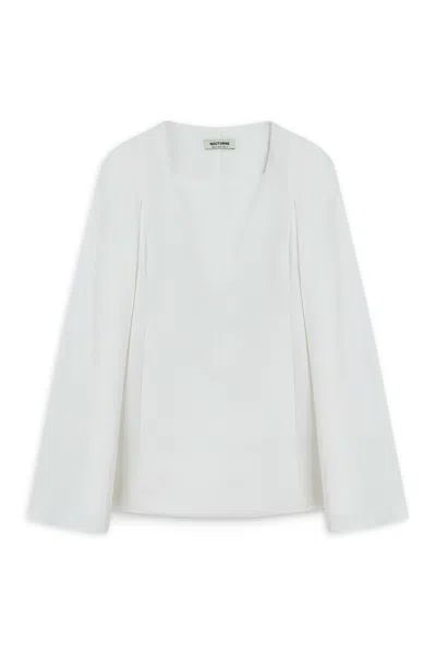 Nocturne Women's White Cape Sleeve Mini Dress Ivory