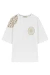 Nocturne Embroidered Detail T-shirt In White