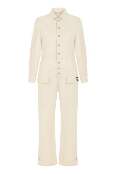 Nocturne Women's White Gabardine Jumpsuit-cream