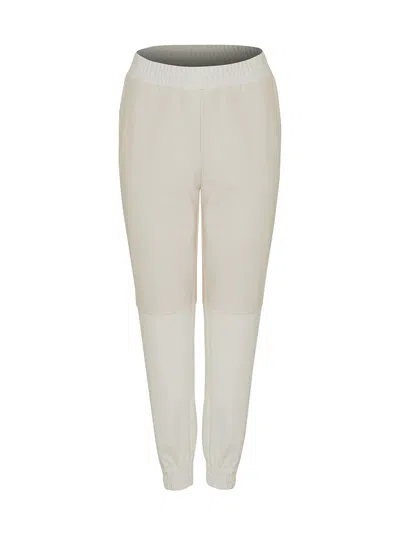 Nocturne Women's White High-waisted Jogging Pants Ecru