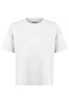 NOCTURNE WOMEN'S WHITE LOGO DESIGNED BASIC T-SHIRT