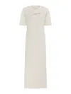 NOCTURNE WOMEN'S WHITE LONG DRESS WITH CUTOUT DETAIL