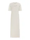 Nocturne Long Dress With Cutout Detail In White