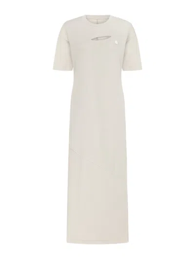 NOCTURNE WOMEN'S WHITE LONG DRESS WITH CUTOUT DETAIL