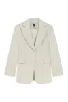 Nocturne Women's White Padded Blazer Jacket