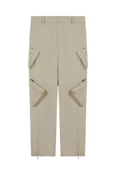 Nocturne Women's White Pocket Detail Trousers In Animal Print