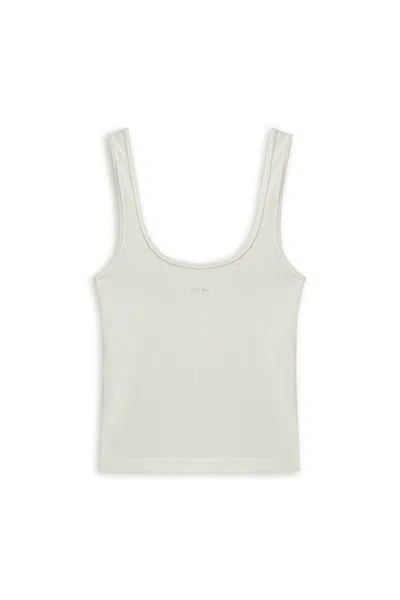 Nocturne Women's White Printed Detail Crop Top