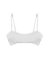 Nocturne Women's White Structured Spaghetti Strap Top In White
