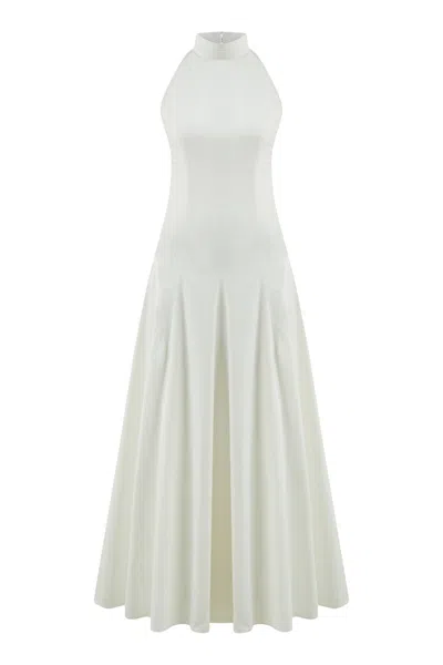 Nocturne Women's White Turtleneck Maxi Dress