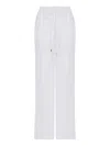 NOCTURNE WOMEN'S WHITE WIDE-LEG LINEN PANTS