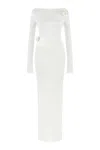 Nocturne Women's Wide Collar Long Dress-white In White