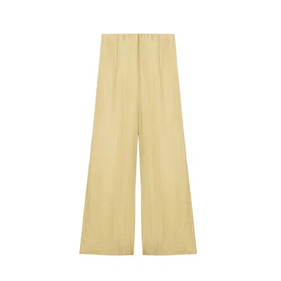 Nocturne Women's Yellow Relaxed Straight-leg Pants