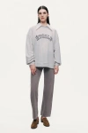 Nocturne Woven Text Logo Sweatshirt In Gray