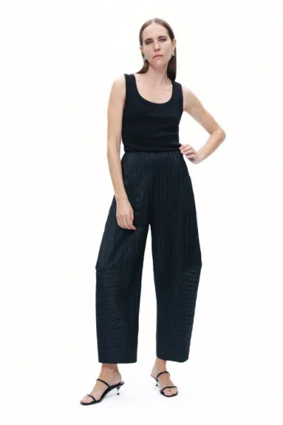 Nocturne Wrinkled Balloon Fit Pants In Black