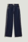 Nocturne Zip Accent Straight-leg Denim Pants In Blue