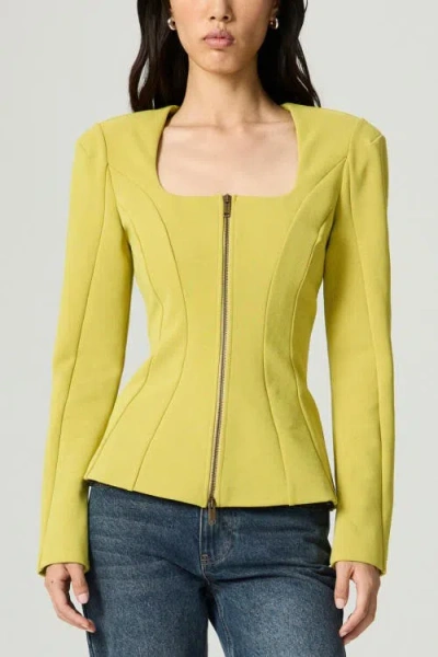 NOCTURNE NOCTURNE ZIP-FRONT STRUCTURED TOP